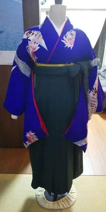 졸업식 하카마 세트 앤티크 기모노