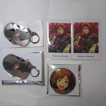 애니카페 거울 아크릴 참, 캔뱃지, 파샤츠 미케지마 마다라