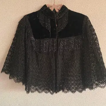 앤티크 레이스와 비즈의 케이프