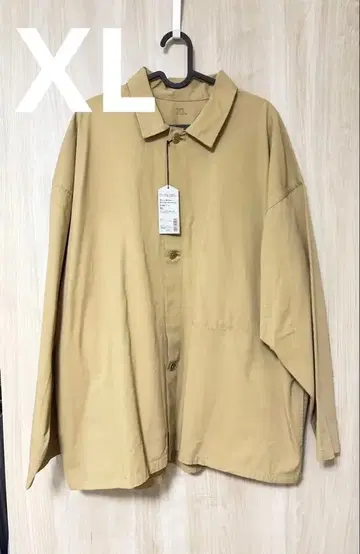 무인양품 불에 잘 타지 않는 소재를 사용한 커버올 자켓 베이지 XL