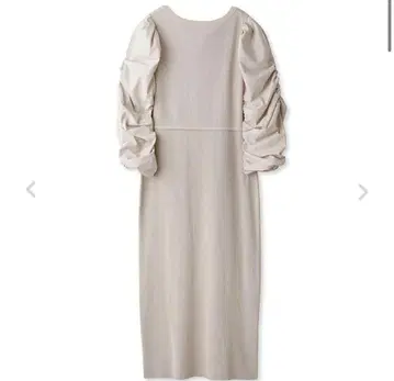 퍼프 슬리브 니트 롱 원피스