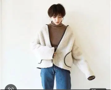 TODAYFUL 아이보리 보아 자켓 36