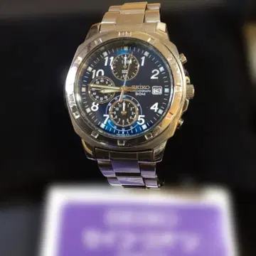 SEIKO 손목시계 크로노그래프 블랙 7T92 새상품급