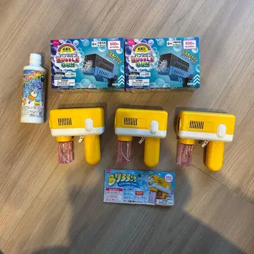 버블건 5세트 버블액, 배터리 포함