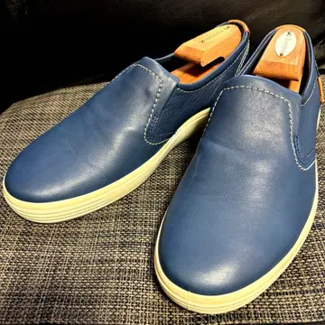 에코 가죽 슬립온 블루