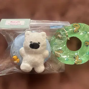 pupuland 해외 스퀴즈 물놀이 튜브 개 곰 덤 포함