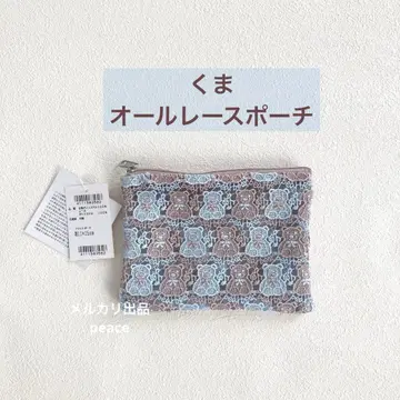 친자와 레이스 곰 올 레이스 플랫 파우치 1개