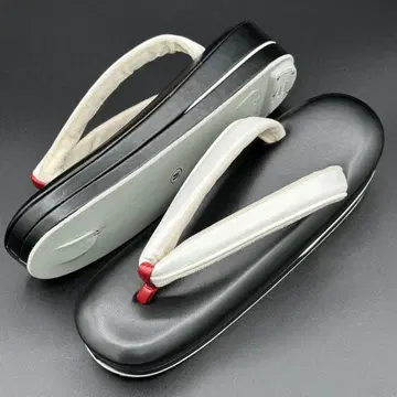 [일본제] 고급 조리 포멀 2단 페라입 붉은색 하나오 M 사이즈 캐주얼