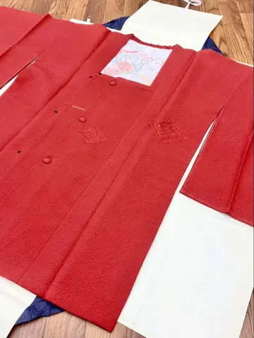 화장 69 미사용품 순수 실크 도행 코트 자수 문 크레이프 원단