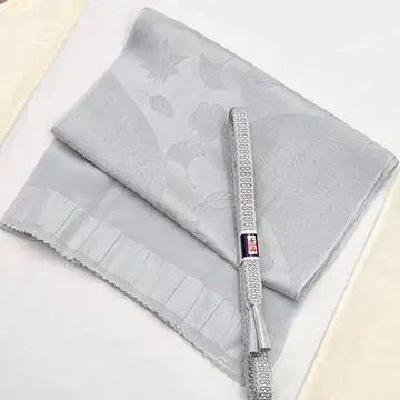 미사용 순수 실크 오비 장식 천 허리띠 2점 세트 4