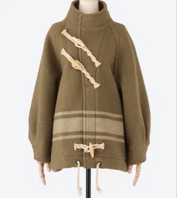 HYKE 더블 페이스 더플 재킷 올리브 사이즈 2