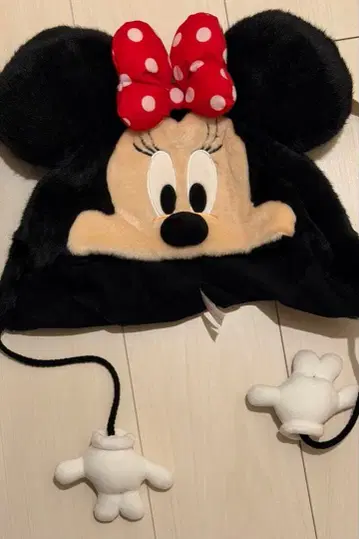 미니 마우스 인조 모피 모자