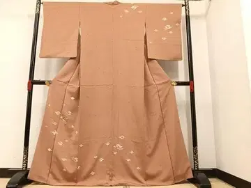 기모노 호몬기 자수 송피능 길상화문 금채 순수 실크 일품