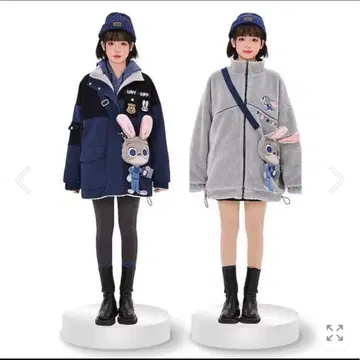 주토피아 주디 리버서블 보아 코트 자켓