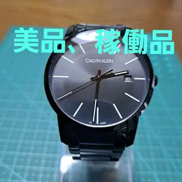 새상품급, 캘빈클라인, 올 블랙 손목시계