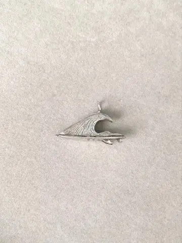 SILVER925 각인 있음 펜던트 탑 파도 서핑보드 MOD SURF