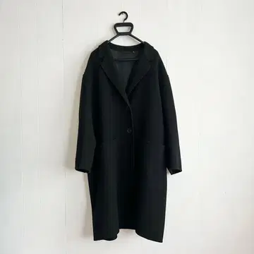 UNIQLO U 블랙 체스터 코트 XXL