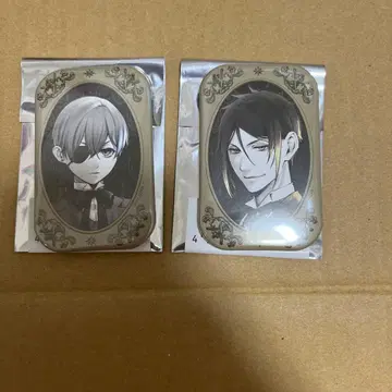 흑집사 시엘 세바스찬 Black Label 스퀘어 캔뱃지