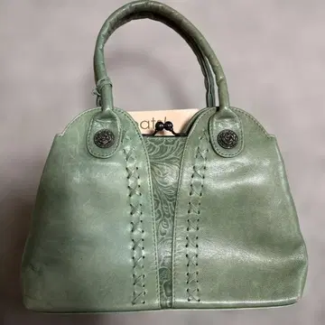 소가죽 핸드백 그린