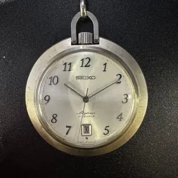SEIKO 회중시계 수동 와인딩 시계 실버 작동품 6102-0010