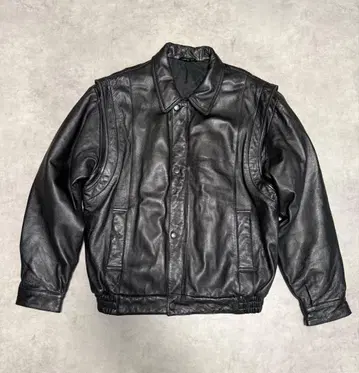 80, 90s y2k 격렬한 LUAU 소가죽 가죽 자켓