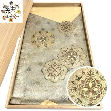 MO-3289 후쿠로 오비 나전 금채 화문 칠보 파문