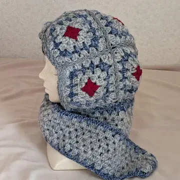 발라클라바 스타일 머플러 보닛 후드 부착 머플러 니트 모자