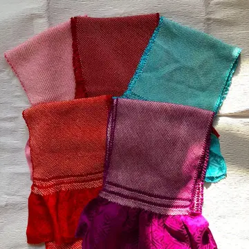 오비 장식 천 요츠마키 시보리 5매 세트 하자 있음