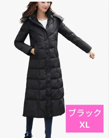 Sulliwayu 후드 부착 다운 코트 블랙 XL