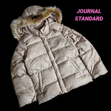 JOURNAL STANDARD 퍼 장식 후드 부착 다운 자켓 104