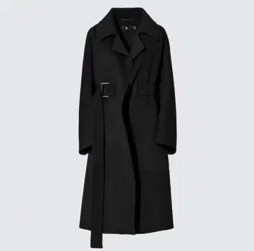 [ 41 ] UNIQLO +J 캐시미어 블렌드 랩 롱 코트 블랙 S