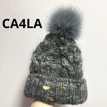 CA4LA 폼폼 퍼 니트 모자