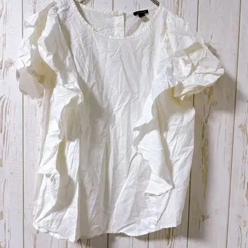 ANN TAYLOR 프릴 달린 화이트 셔츠 S 당일 발송