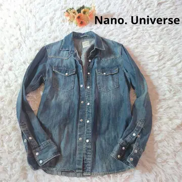 Nano. Universe 나노 유니버스 코튼 데님 웨스턴 셔츠 M
