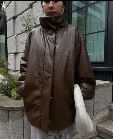 [아메리] PASTING LIKE FAKE LEATHER JACKET