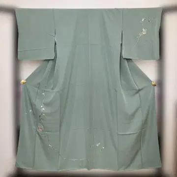 그린 컬러 벚꽃 자수 기모노