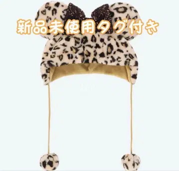 레오파드 무늬 미니 마우스 모자 팬캡