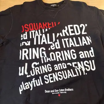 DSQUARED2 그래픽 프린트 맨투맨 블랙