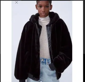 ZARA 리버서블 퍼 자켓