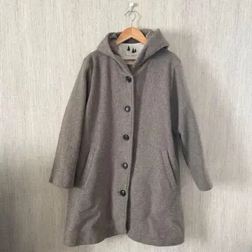 SamansaMos2 여성용 코트 베이지 프리 사이즈 후드 모카