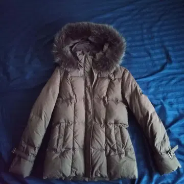 ANAYI 브라운 계열 퍼 포함 다운 자켓