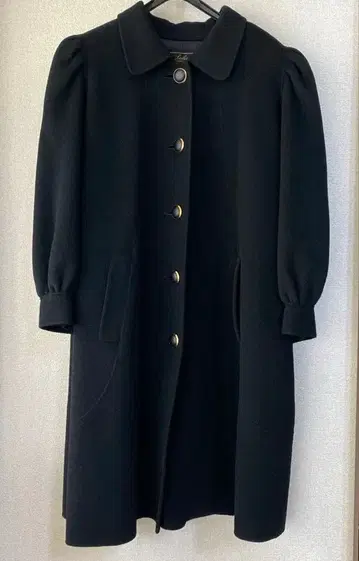 Leilan 블랙 롱 코트