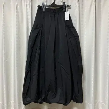 스타일미키서 셔링 포켓 벌룬 스커트 블랙 S 나일론