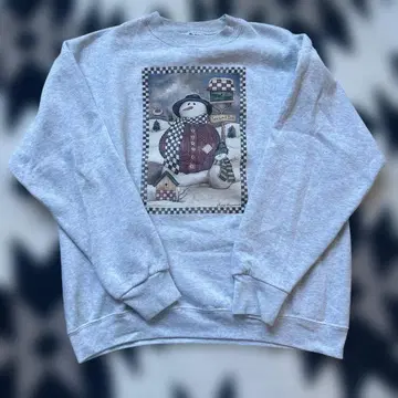 FRUIT OF THE LOOM 눈사람 프린트 XL