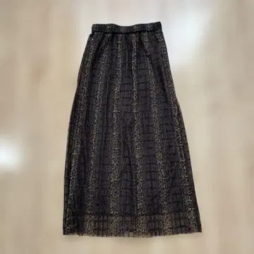 엑스걸 X-girl 레오파드 무늬 스커트 롱 스커트 맥시 M