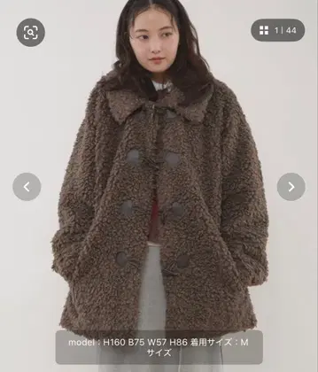 푸들 샤기 더플 코트 MUHET