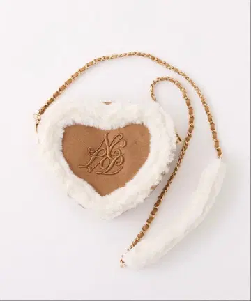 하트 스웨이드 로고 숄더백