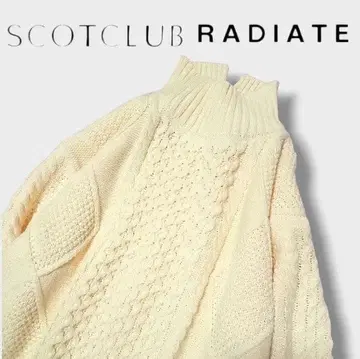 스콧 클럽*RADIATE/라디에이트*백 슬릿 케이블 니트