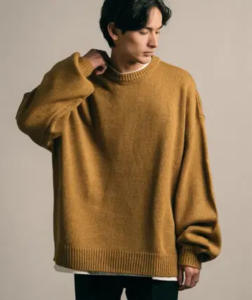 Rocky Monroe 긴팔 니트 머스타드 / X-LARGE