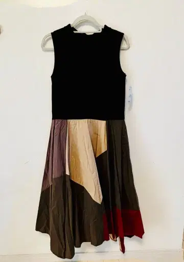 Piacere 컬러 블록 슬리브리스 원피스 F 사이즈